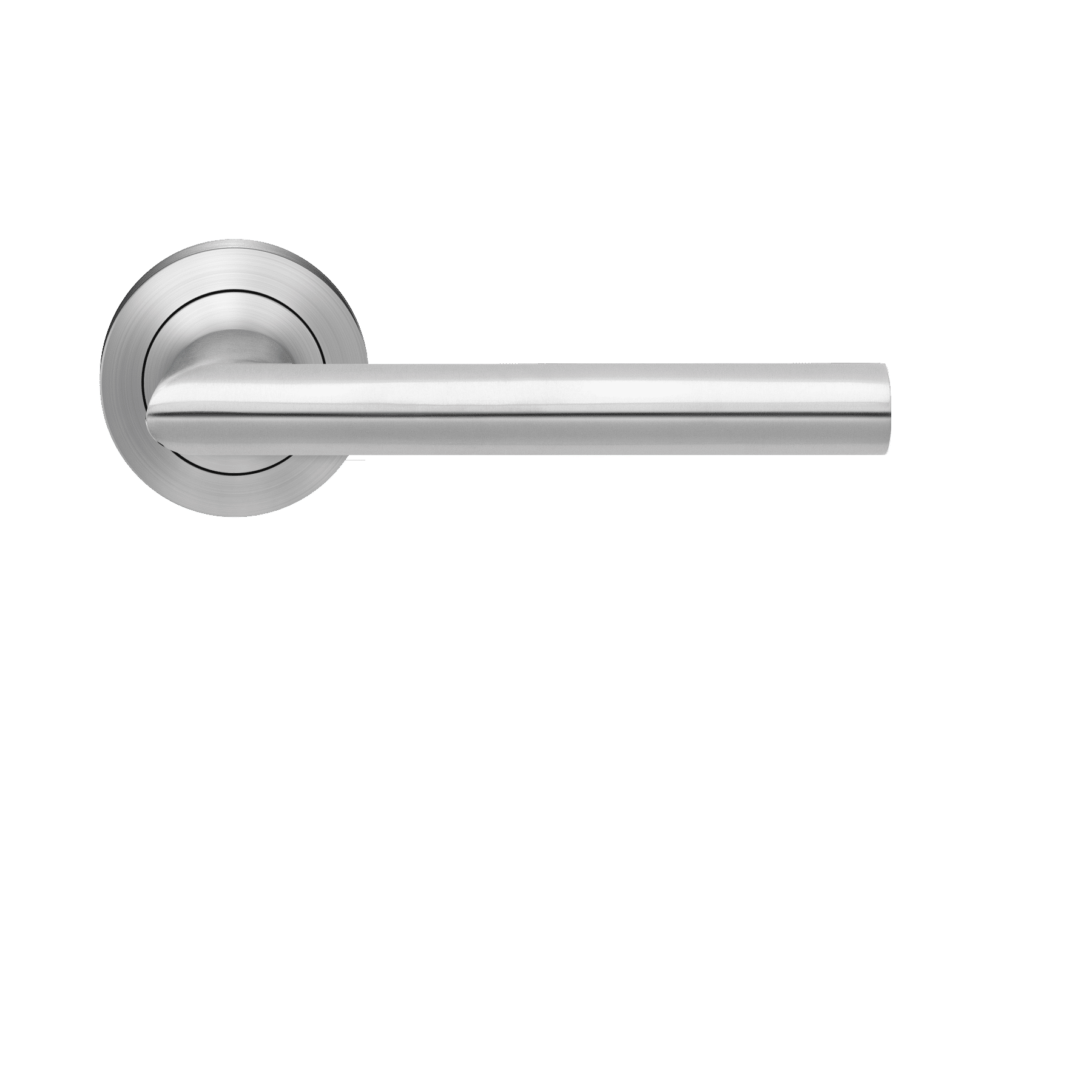 Verona - Komplet klamek ze stali nierdzewnej na okrągłym szyldzie